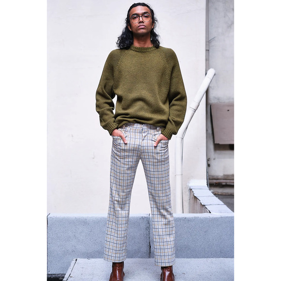 1950s/60s Roos/Atkins Army Green Shetland Wool Sweater - Picture 4 of 4